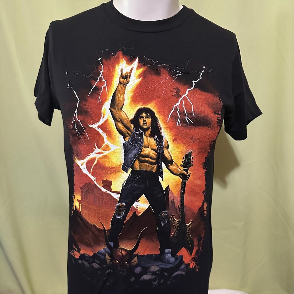 Eddie Munson Stranger Things Men's Black T Shirt Small Netflix